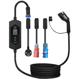 Зарядное устройство Auxus Type 1 6-32 A (7 кВт, 1 фаза), сменные вилки