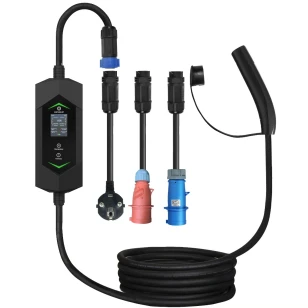 Зарядное устройство Auxus Tesla Nacs 6-32A, WiFi (7кВт, 1 фаза), сменные вилки