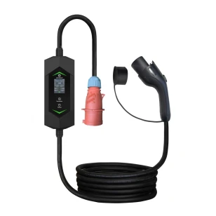 Зарядное устройство Auxus GB/T 6-32 A WiFi (7 кВт, 1 фаза) + переходник под бытовую розетку