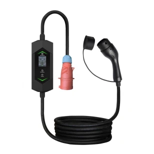 Зарядное устройство Auxus Type 2 6-32 A, WiFi (7 кВт, 1 фаза) + переходник под бытовую розетку