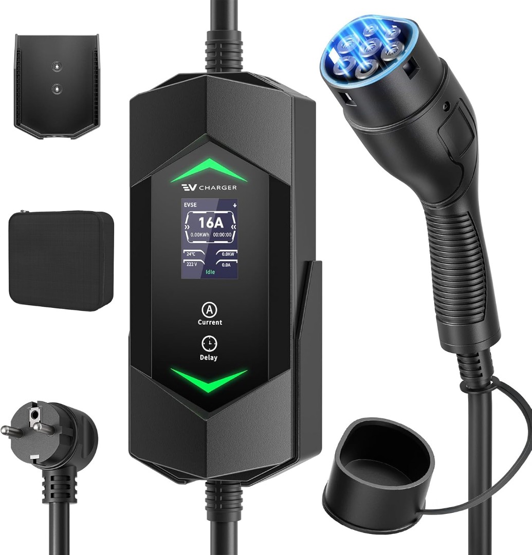 Зарядные устройства для электромобилей Зарядное устройство Auxus Type 2 6-16A WiFi (11 кВт, 3 фазы)