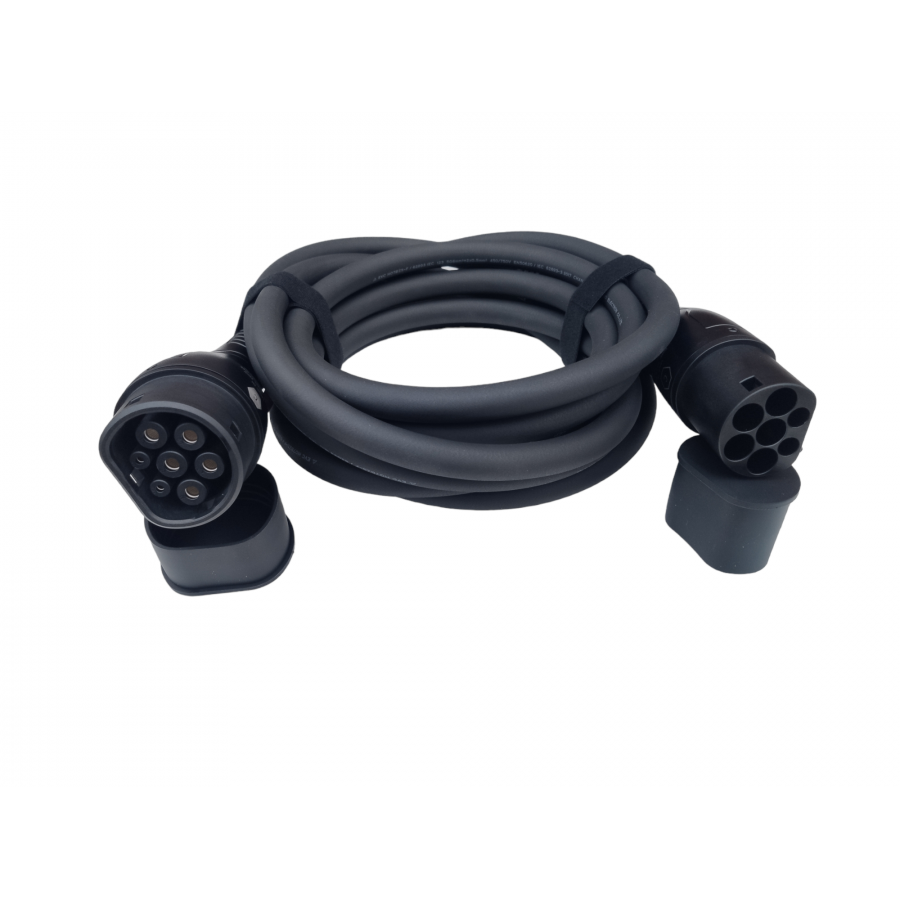 Зарядные кабели для электромобилей Зарядный кабель Auxus Type2 - Type2 (32 A, 22 кВт, 5 метров)