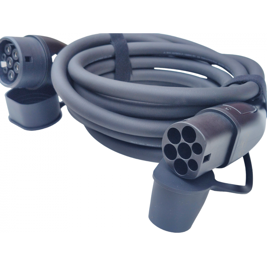 Зарядные кабели для электромобилей Зарядный кабель Auxus Type2 - Type2 (32 A, 22 кВт, 5 метров)