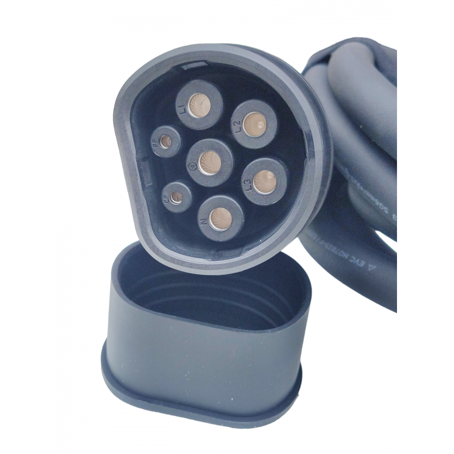 Зарядные кабели для электромобилей Зарядный кабель Auxus Type2 - Type2 (32 A, 22 кВт, 5 метров)