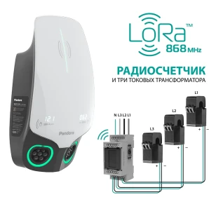 Зарядная станция для электромобилей Pandora Wall-E DUO LoRa 22+22кВт